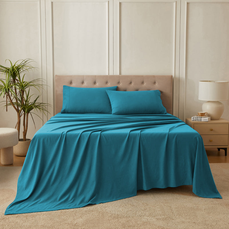4-Piece Ultra-Soft Organic Softwash Cotton Bed Sheet Set TARHUS Sheet Set