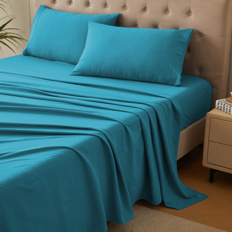 4-Piece Ultra-Soft Organic Softwash Cotton Bed Sheet Set TARHUS Sheet Set