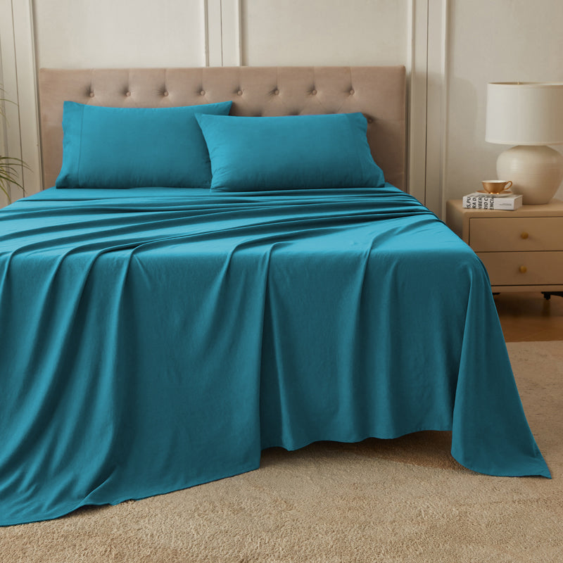 4-Piece Ultra-Soft Organic Softwash Cotton Bed Sheet Set TARHUS Sheet Set