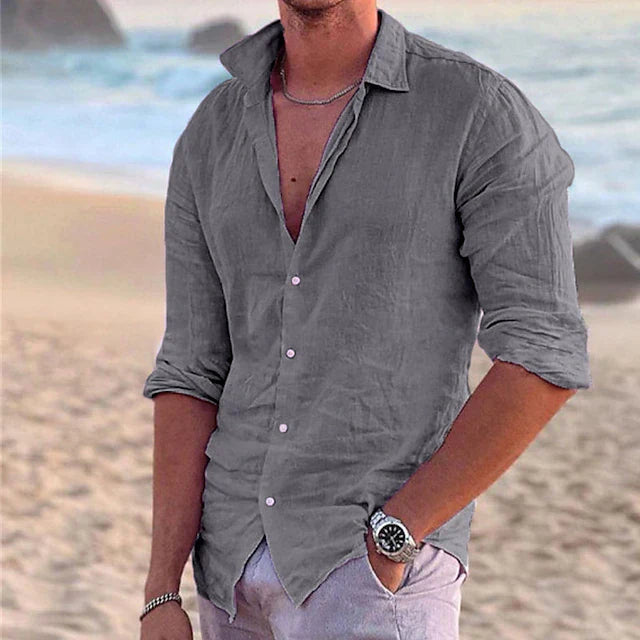 Zander | Leinenhemd Baumwoll-Leinen-Mischung, Lässig für Sommer TARHUS Shirt