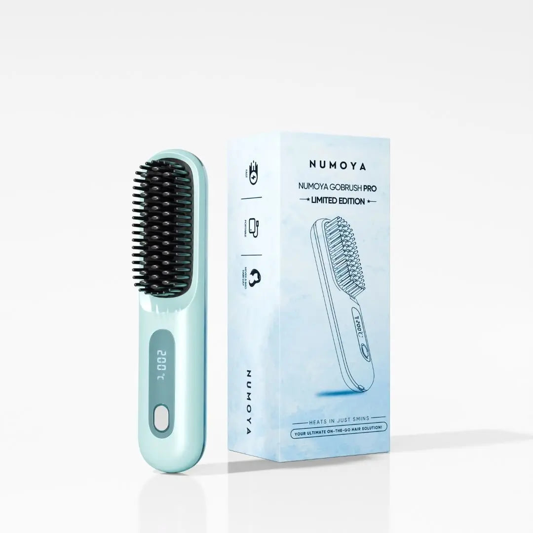 Numoya | GoBrush PRO Portable Straightener Brush – Sleek Hair Anywhere TARHUS