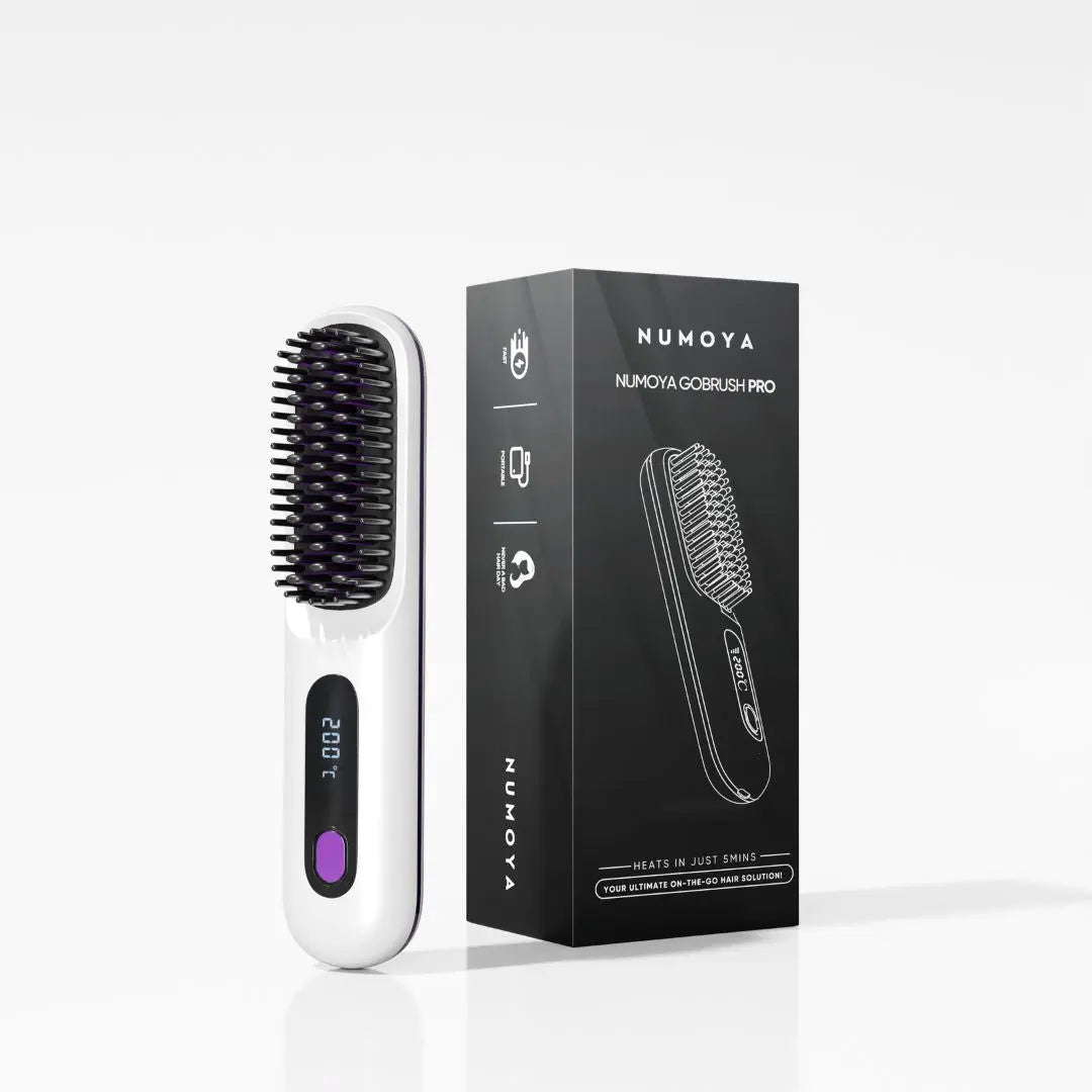 Numoya | GoBrush PRO Portable Straightener Brush – Sleek Hair Anywhere TARHUS