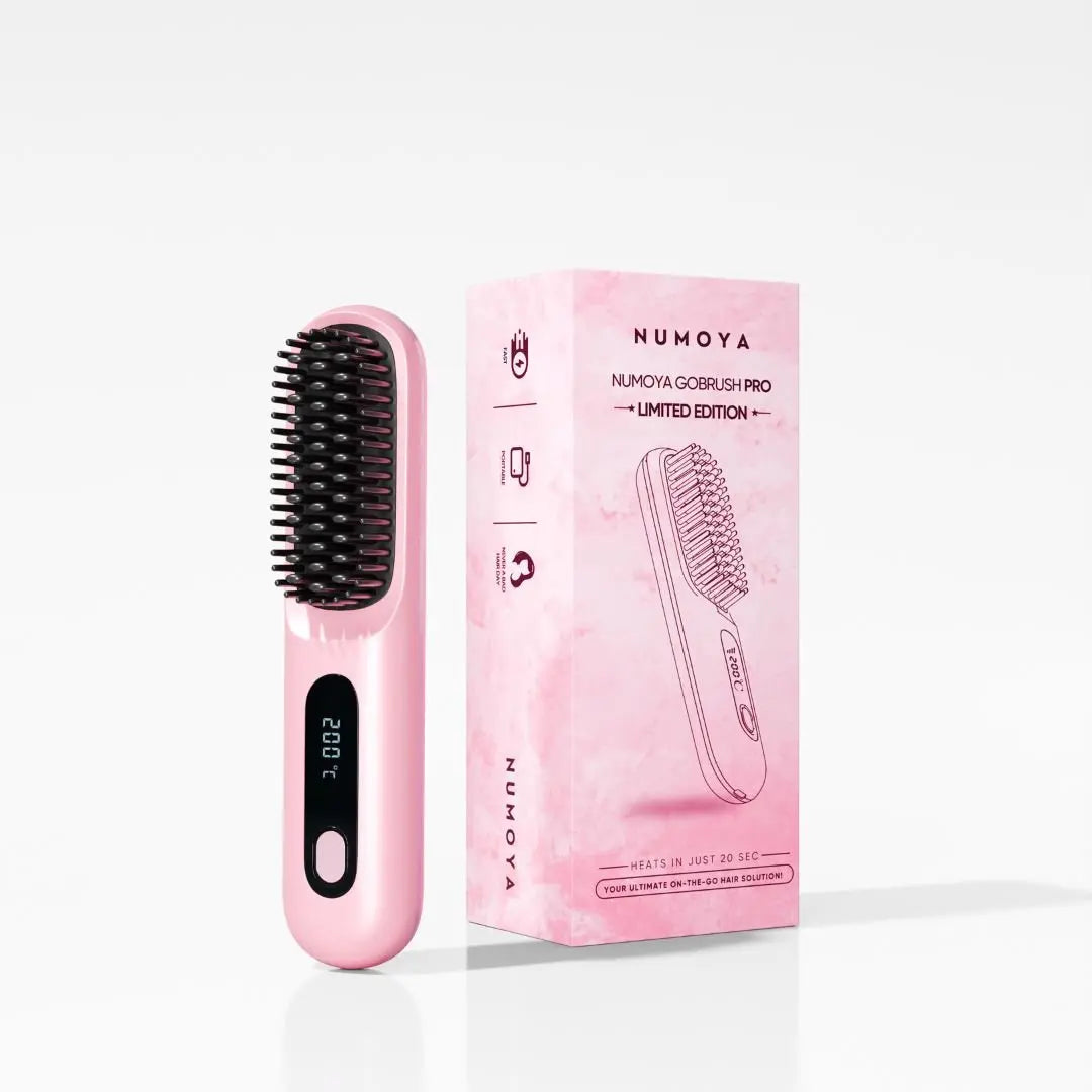 Numoya | GoBrush PRO Portable Straightener Brush – Sleek Hair Anywhere TARHUS