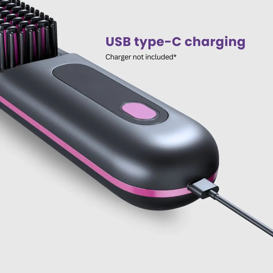 Numoya | GoBrush PRO Portable Straightener Brush – Sleek Hair Anywhere TARHUS