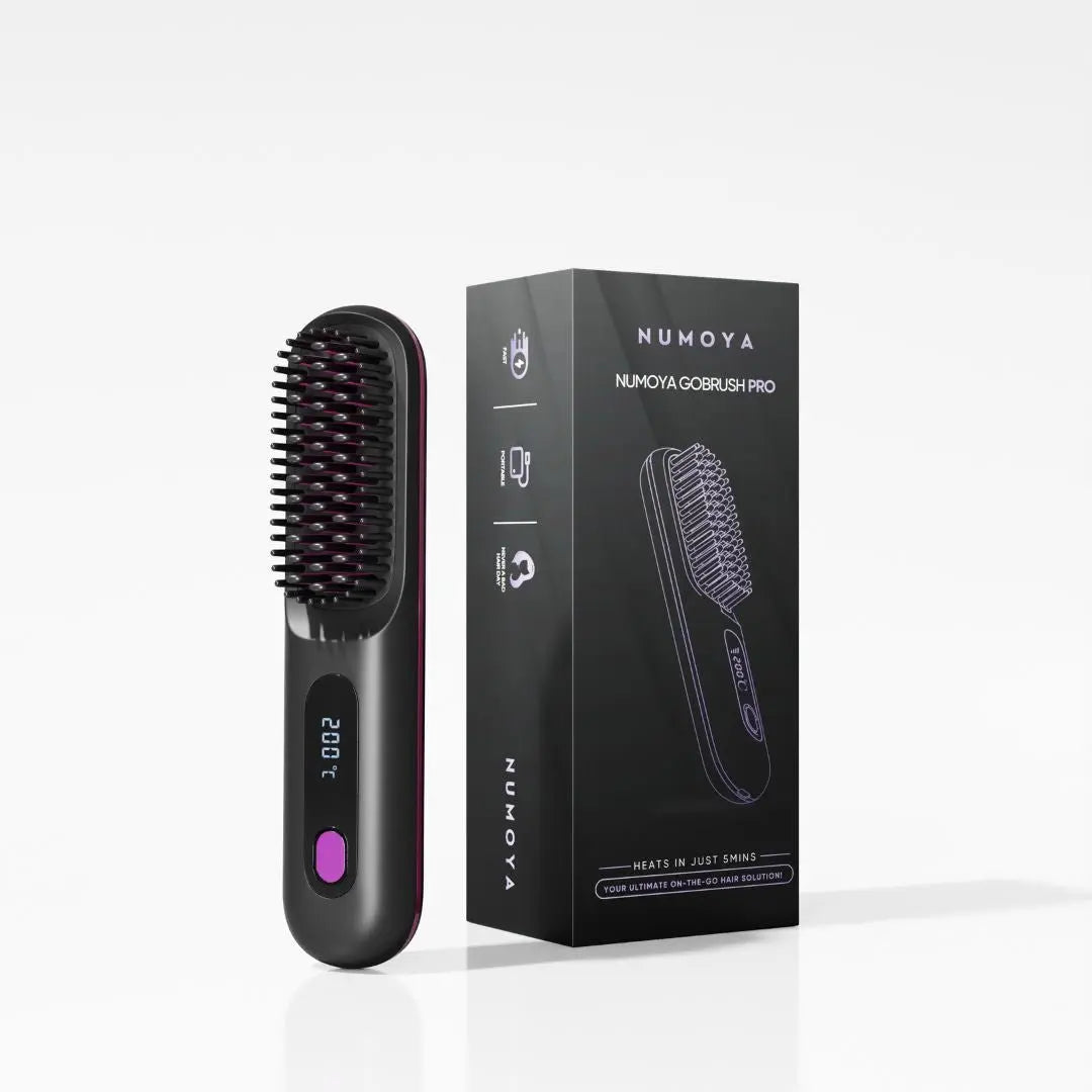 Numoya | GoBrush PRO Portable Straightener Brush – Sleek Hair Anywhere TARHUS