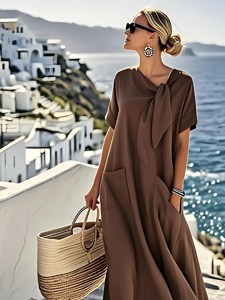 Coastal | Tie-Neck Maxi Dress TARHUS