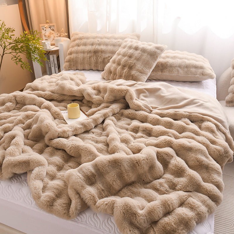 The Square Fleece Blanket – Ultra-Soft Plush Throw for Couch, Bed & Travel | Lightweight, Warm & Machine Washable - TARHUS