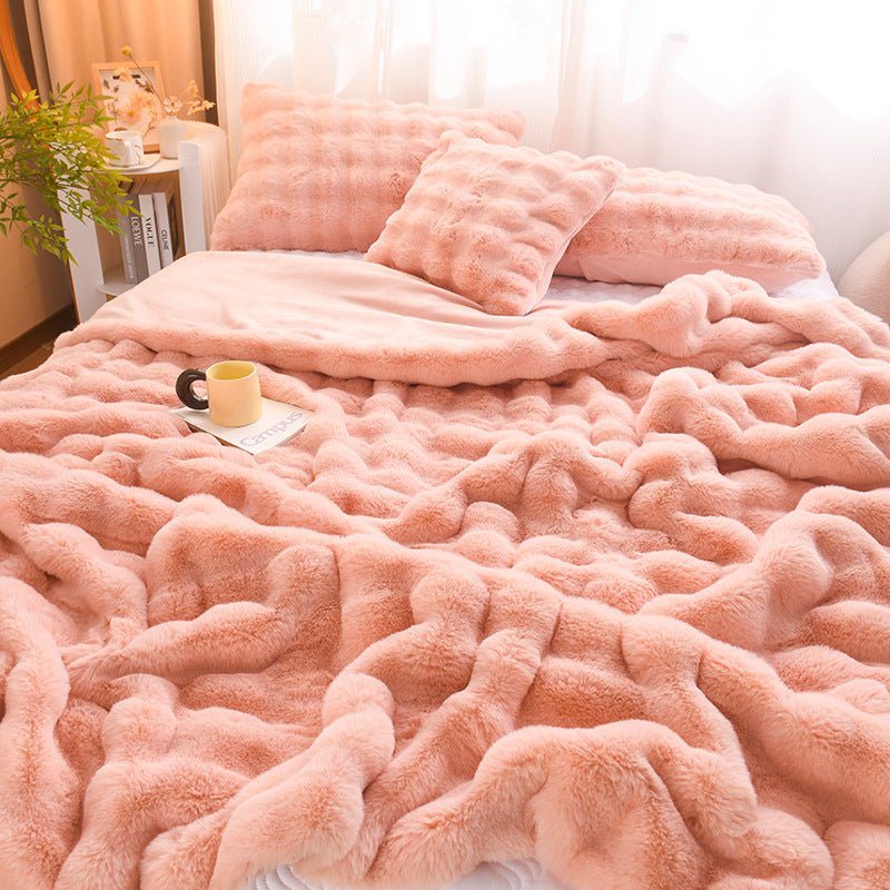 The Square Fleece Blanket – Ultra-Soft Plush Throw for Couch, Bed & Travel | Lightweight, Warm & Machine Washable - TARHUS