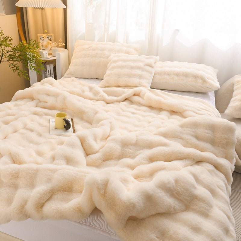 The Square Fleece Blanket – Ultra-Soft Plush Throw for Couch, Bed & Travel | Lightweight, Warm & Machine Washable - TARHUS