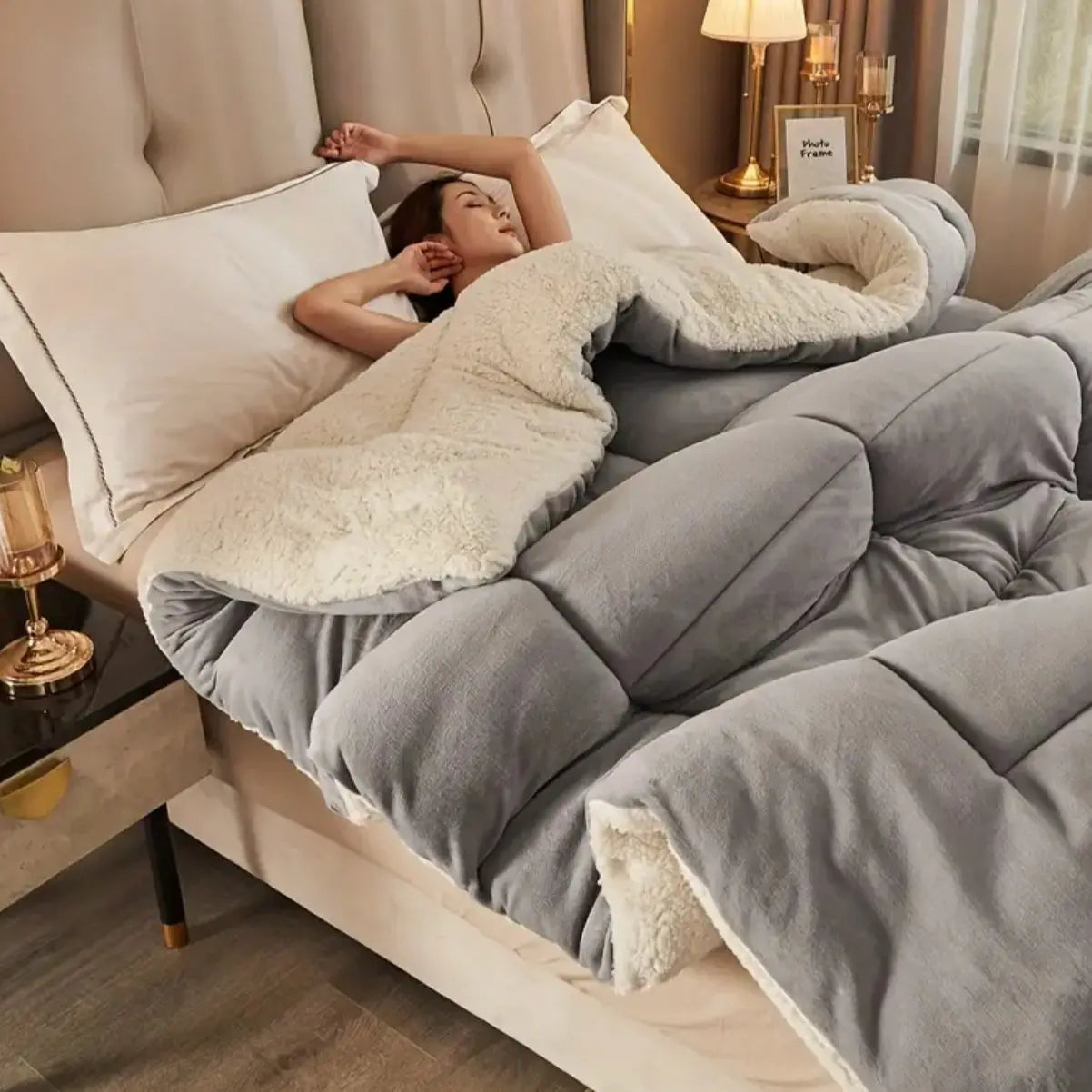 Luxury Calming Sherpa Doona - Comfort Blanket - TARHUS
