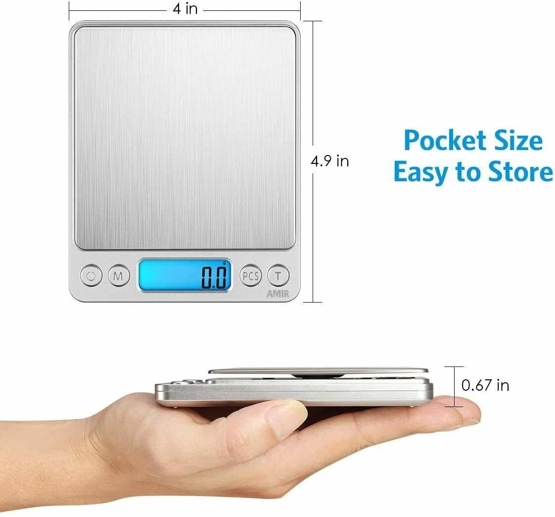Digital Kitchen Food Scale – Precision Grams & Ounces, LCD Display, Stainless Steel Platform - TARHUS