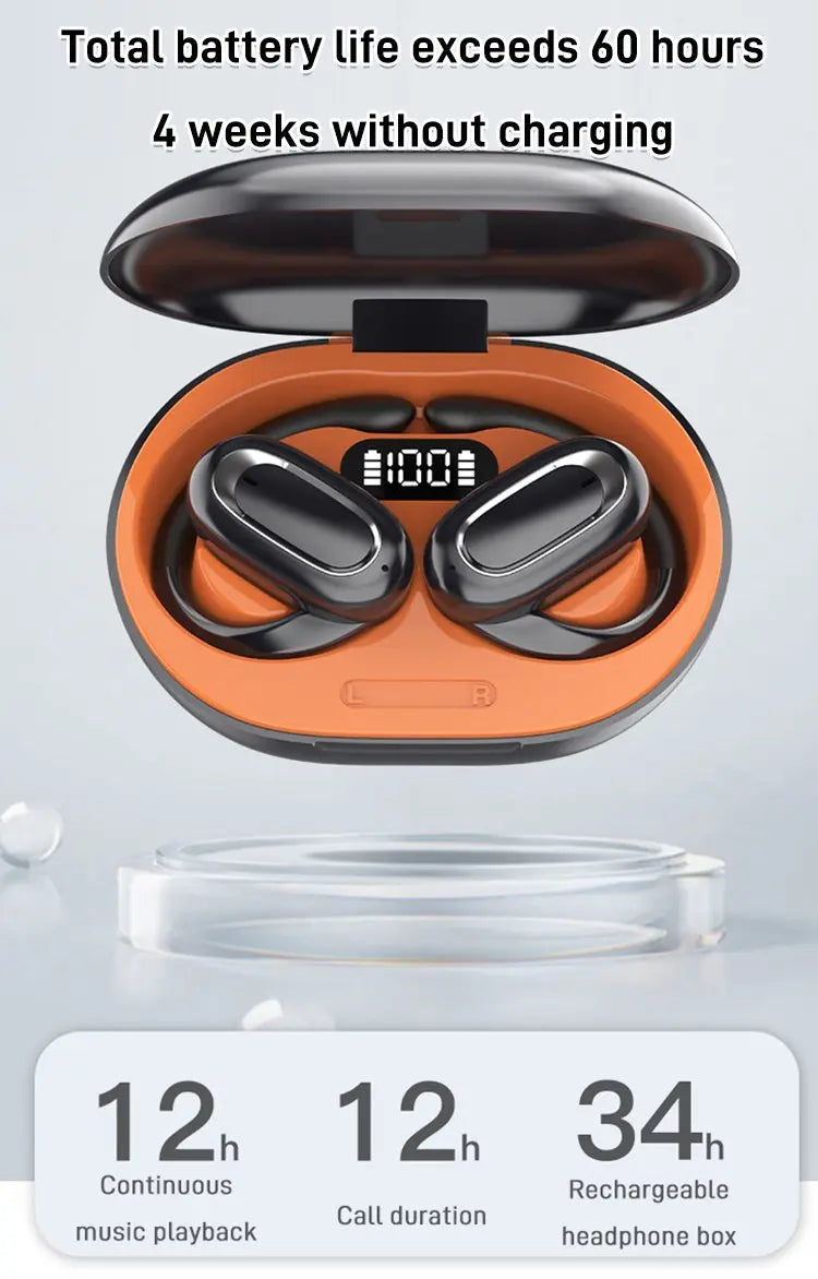 3D Surround Sound Bluetooth Earbuds – Open-Ear Wireless OWS Headphones - TARHUS