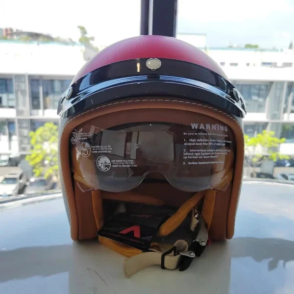 The Street King | Vintage Open Face Helmet – DOT & ECE Approved TARHUS