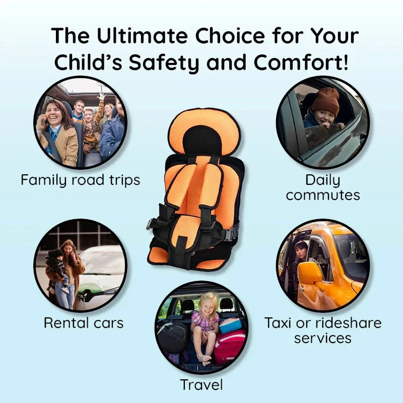 Ultra-Compact Travel Car Seat - Portable Toddler Booster with Enhanced Safety TARHUS Child Car Seat