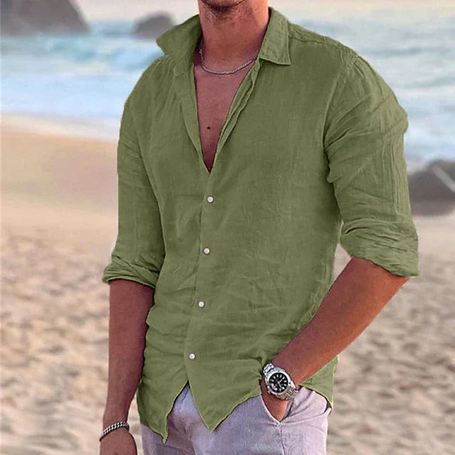 Zander | Leinenhemd Baumwoll-Leinen-Mischung, Lässig für Sommer TARHUS Shirt