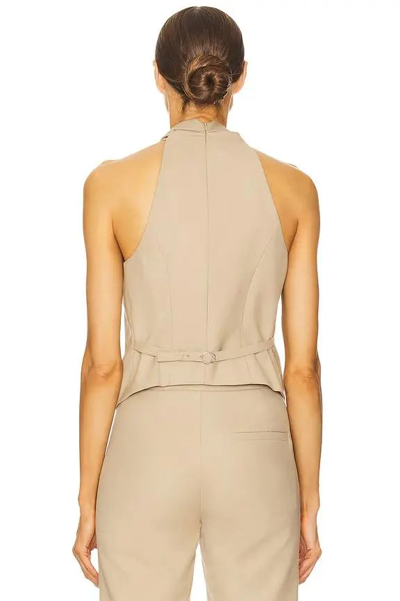 Cross Halter Neck Vest Top - TARHUS