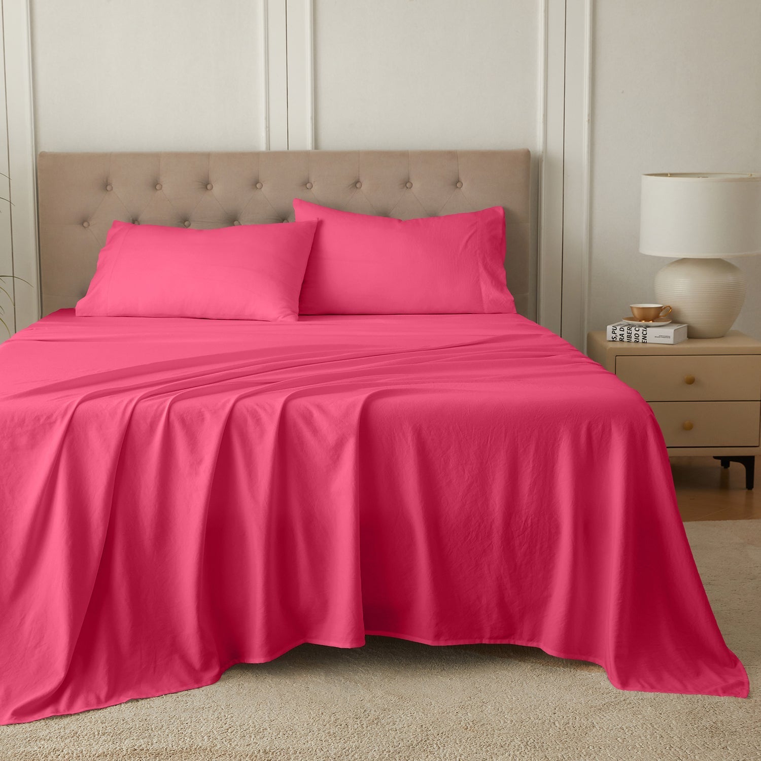 4-Piece Ultra-Soft Organic Softwash Cotton Bed Sheet Set TARHUS Sheet Set