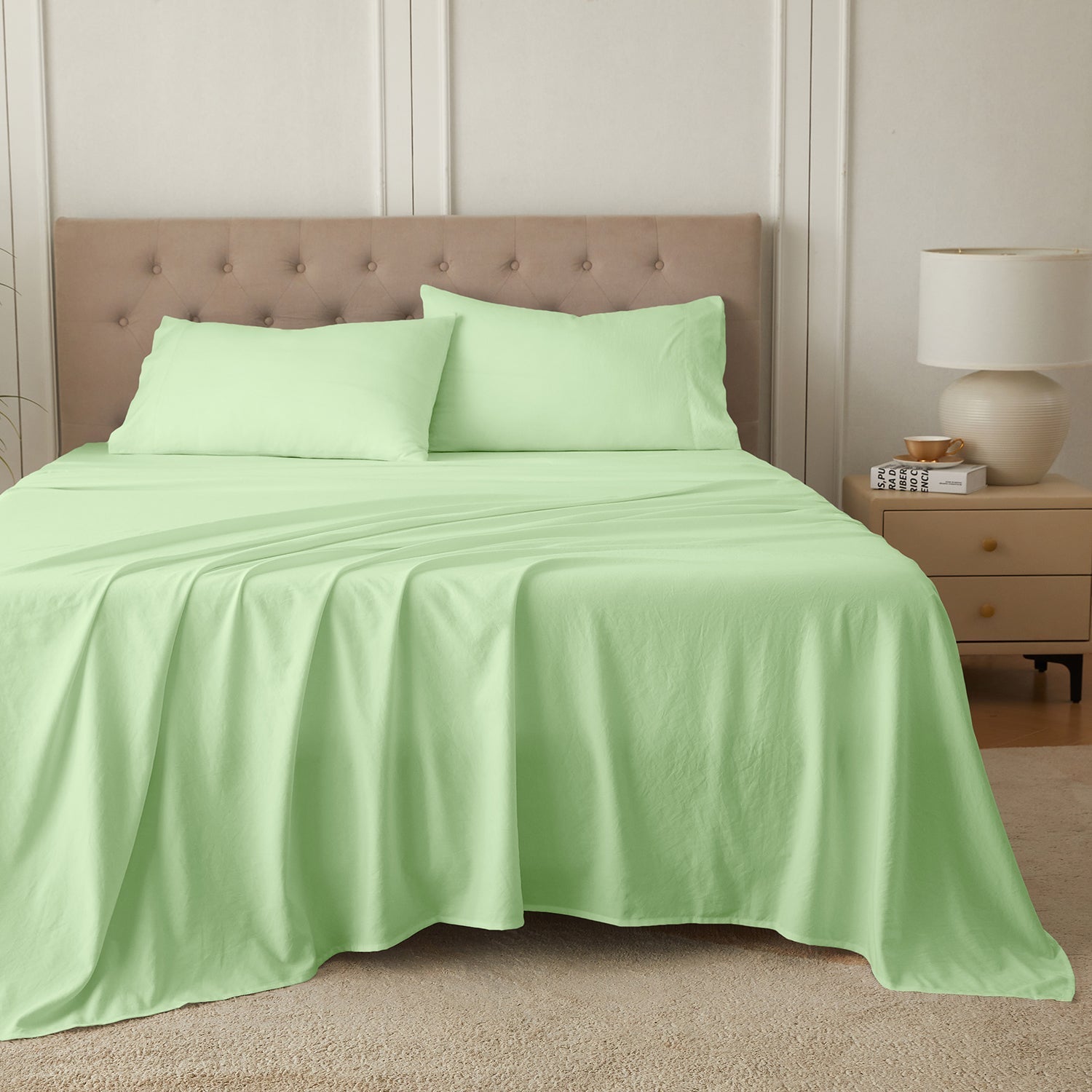 4-Piece Ultra-Soft Organic Softwash Cotton Bed Sheet Set TARHUS Sheet Set
