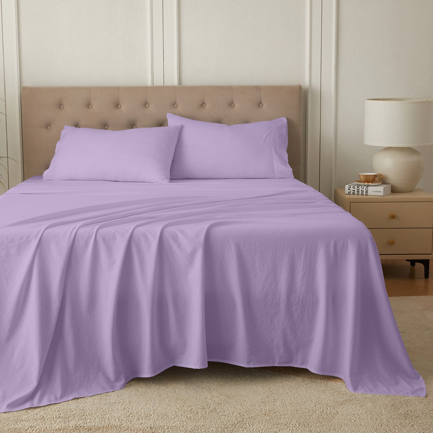 4-Piece Ultra-Soft Organic Softwash Cotton Bed Sheet Set TARHUS Sheet Set