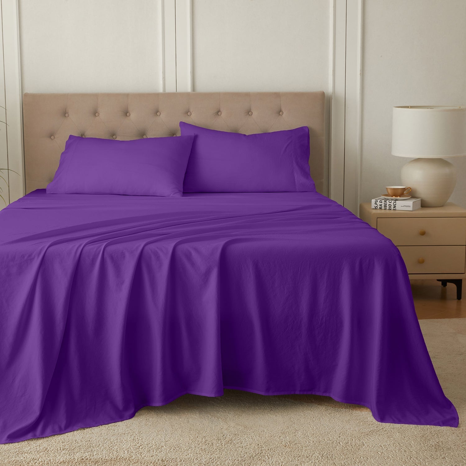 4-Piece Ultra-Soft Organic Softwash Cotton Bed Sheet Set TARHUS Sheet Set