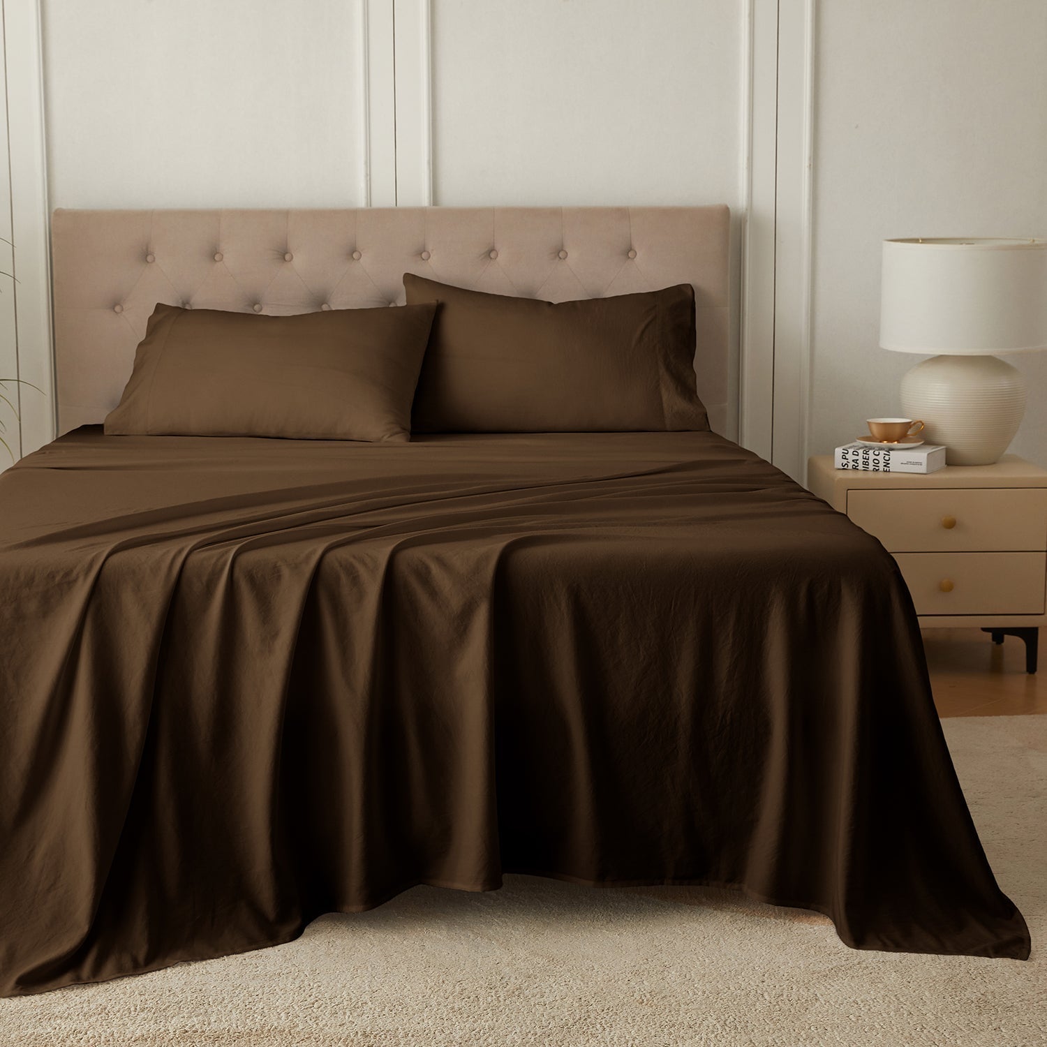 4-Piece Ultra-Soft Organic Softwash Cotton Bed Sheet Set TARHUS Sheet Set