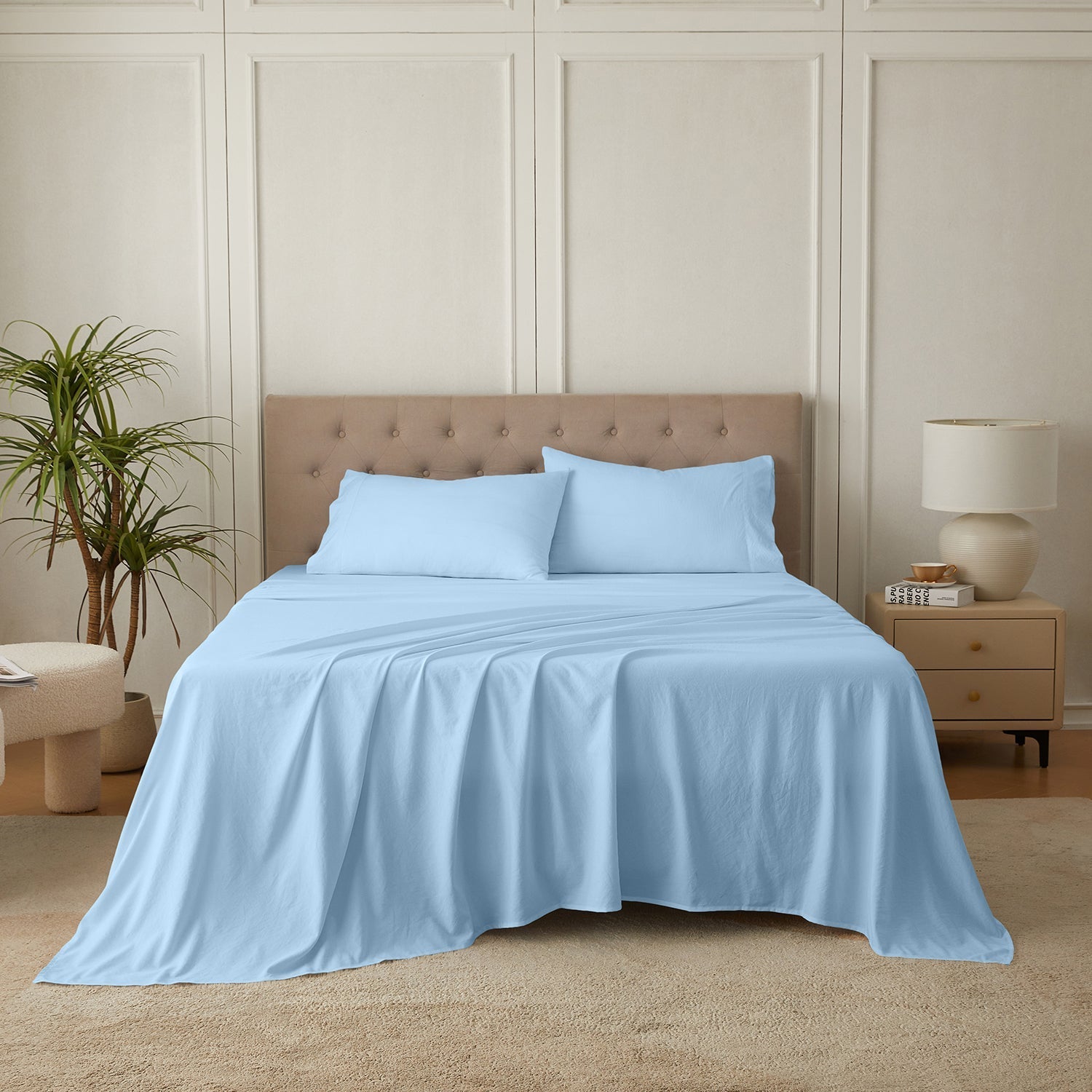 4-Piece Ultra-Soft Organic Softwash Cotton Bed Sheet Set TARHUS Sheet Set