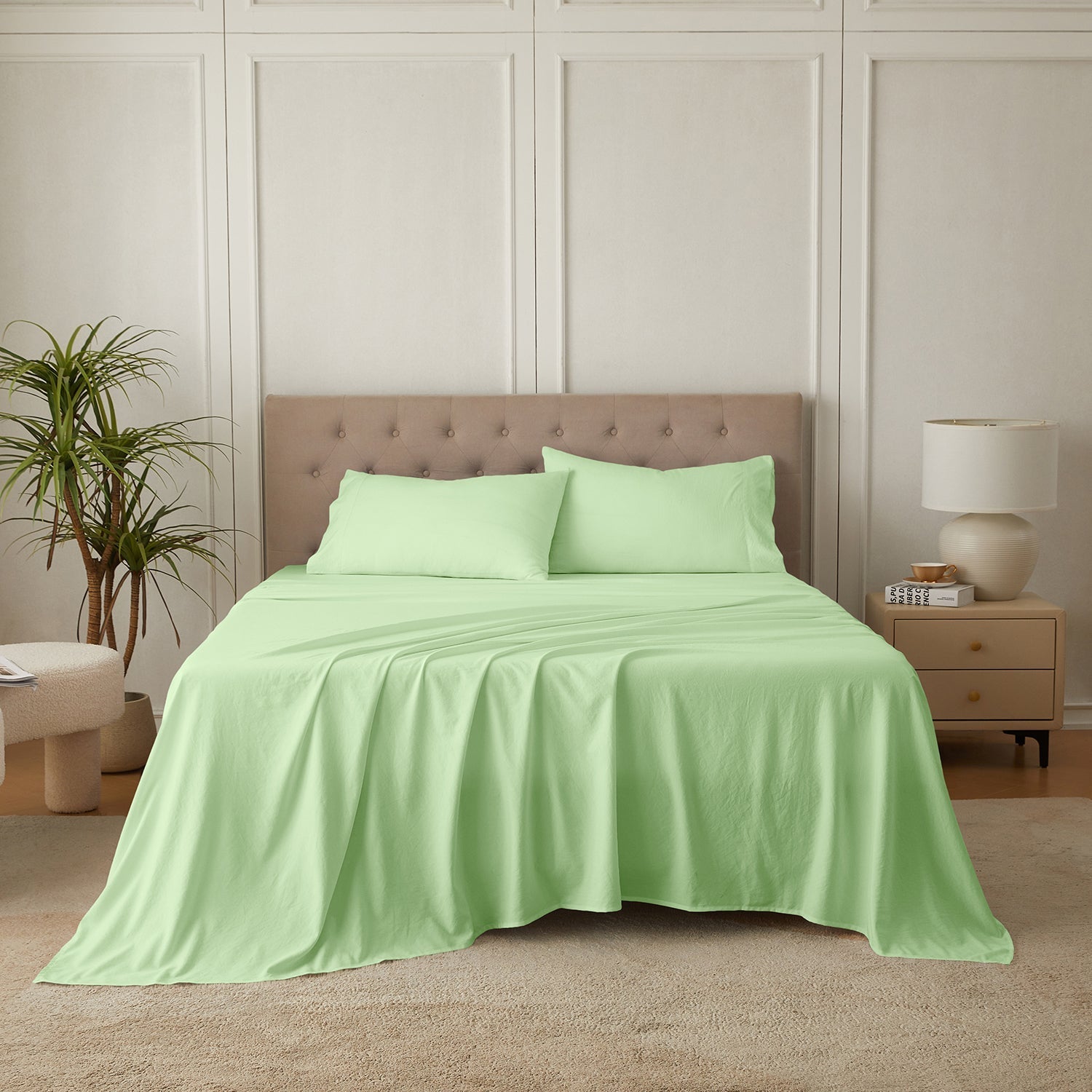 4-Piece Ultra-Soft Organic Softwash Cotton Bed Sheet Set TARHUS Sheet Set