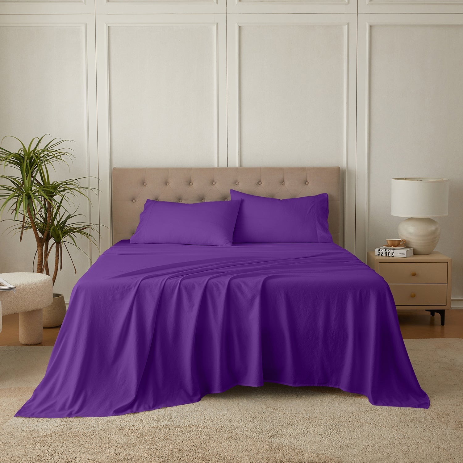 4-Piece Ultra-Soft Organic Softwash Cotton Bed Sheet Set TARHUS Sheet Set