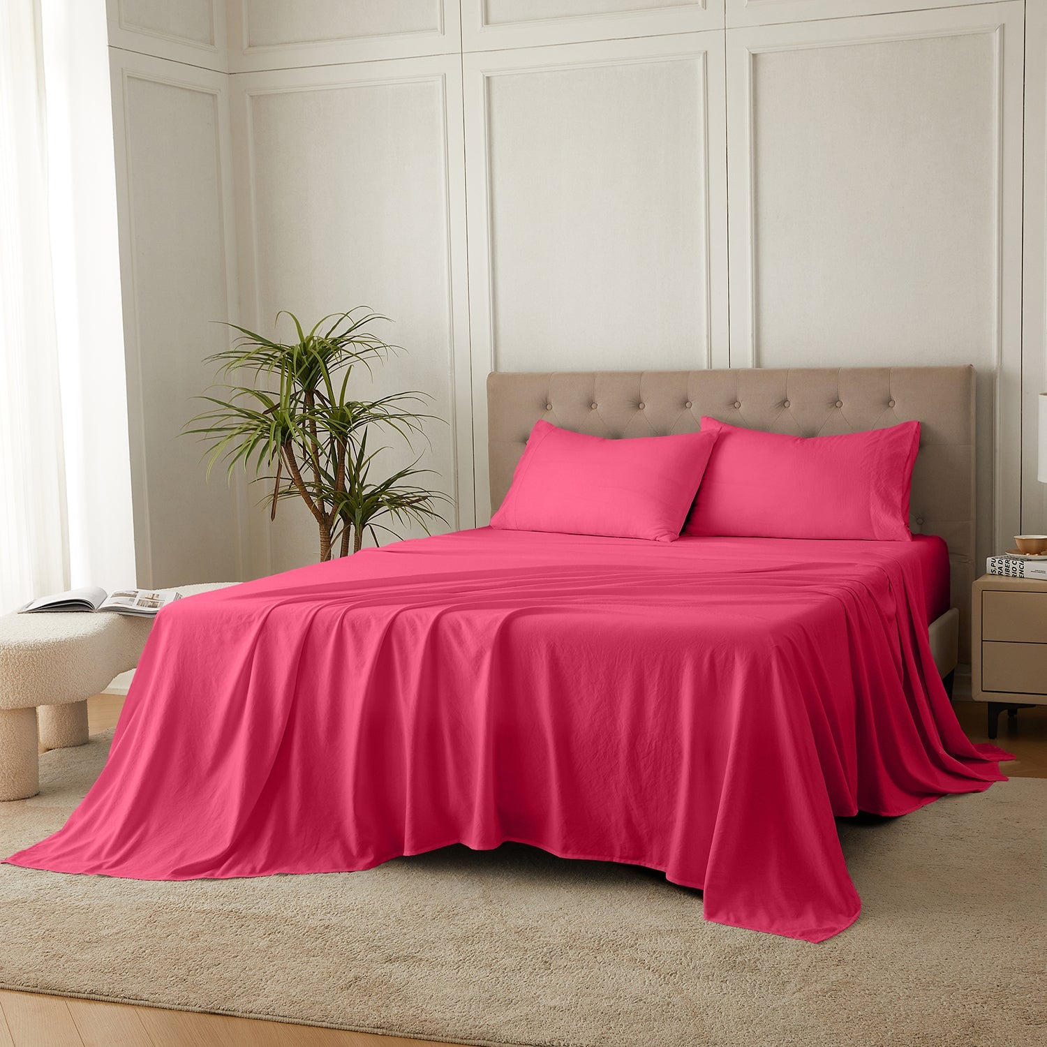 4-Piece Ultra-Soft Organic Softwash Cotton Bed Sheet Set TARHUS Sheet Set