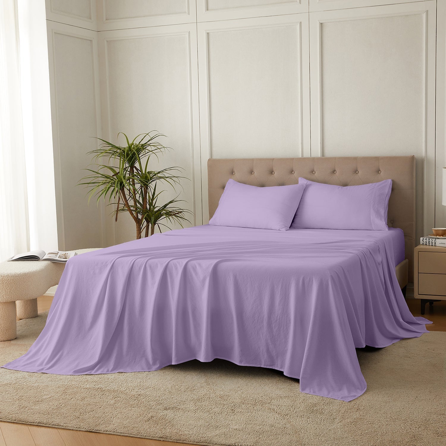 4-Piece Ultra-Soft Organic Softwash Cotton Bed Sheet Set TARHUS Sheet Set