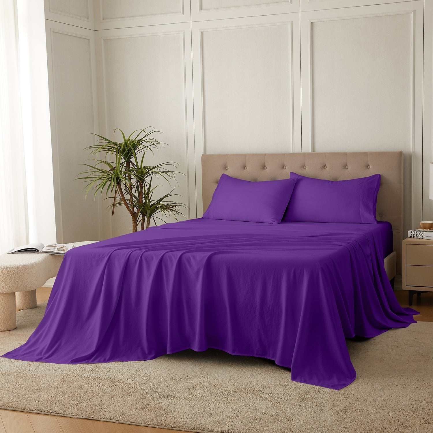 4-Piece Ultra-Soft Organic Softwash Cotton Bed Sheet Set TARHUS Sheet Set