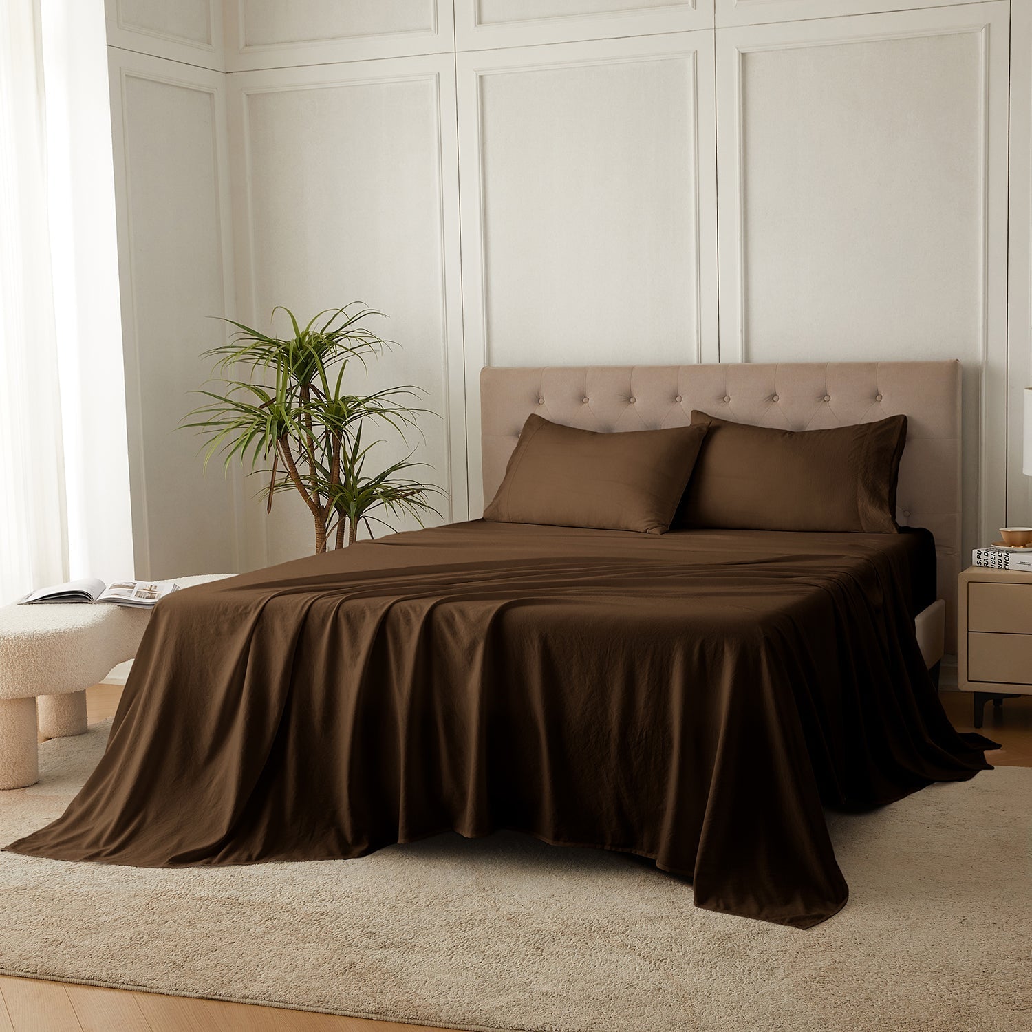 4-Piece Ultra-Soft Organic Softwash Cotton Bed Sheet Set TARHUS Sheet Set