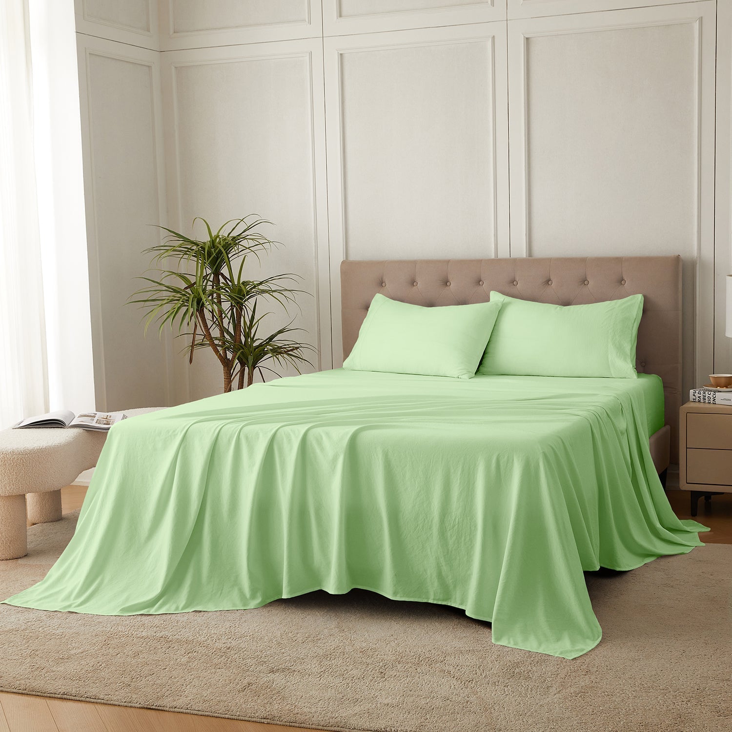 4-Piece Ultra-Soft Organic Softwash Cotton Bed Sheet Set TARHUS Sheet Set