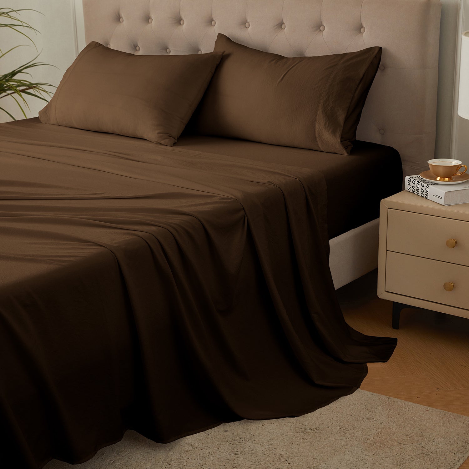 4-Piece Ultra-Soft Organic Softwash Cotton Bed Sheet Set TARHUS Sheet Set