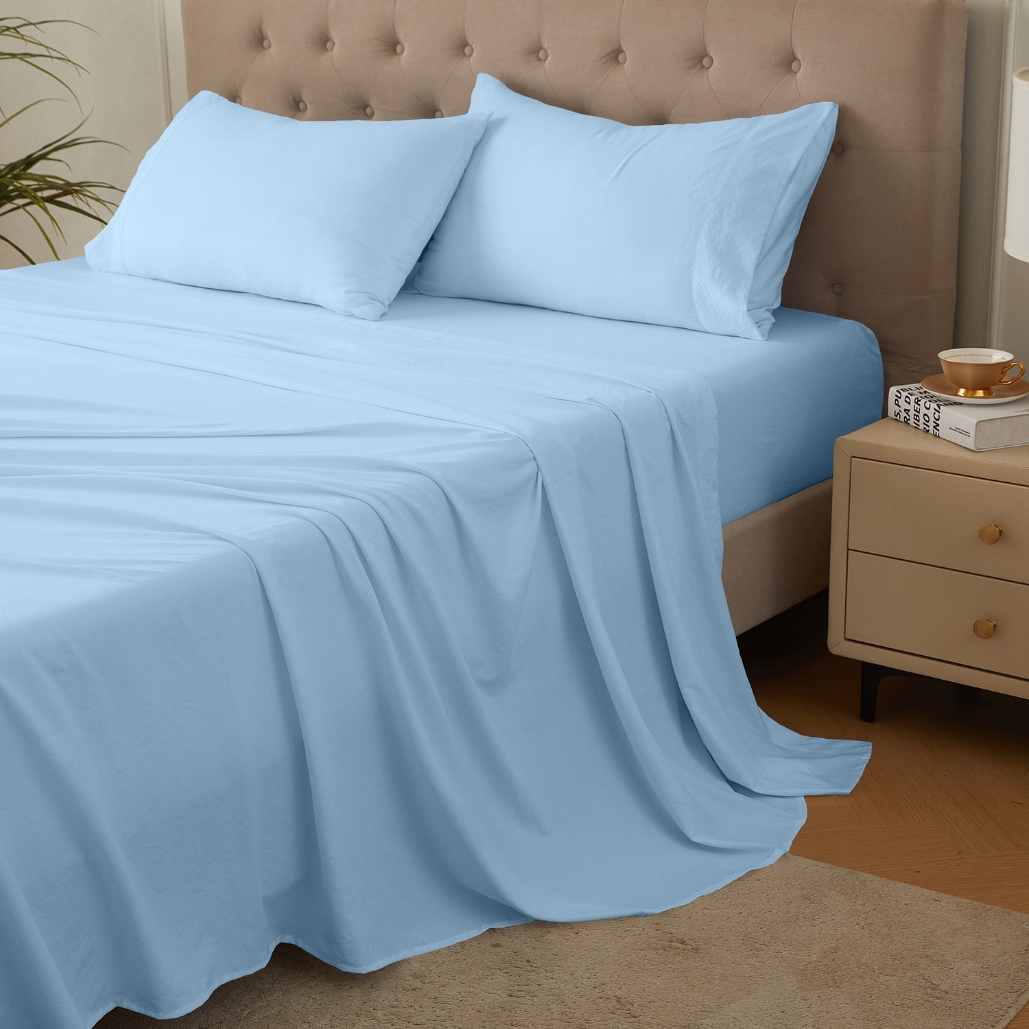 4-Piece Ultra-Soft Organic Softwash Cotton Bed Sheet Set TARHUS Sheet Set