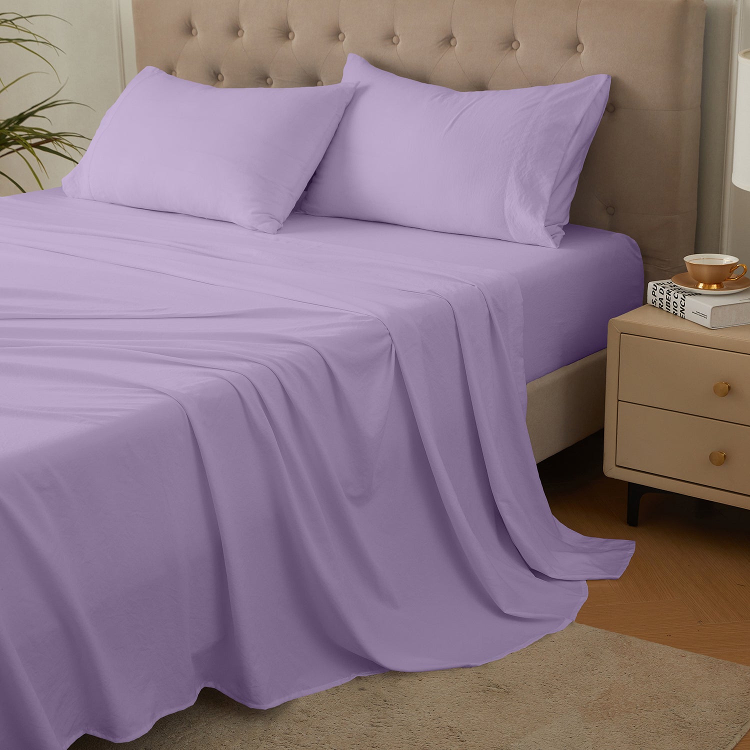 4-Piece Ultra-Soft Organic Softwash Cotton Bed Sheet Set TARHUS Sheet Set