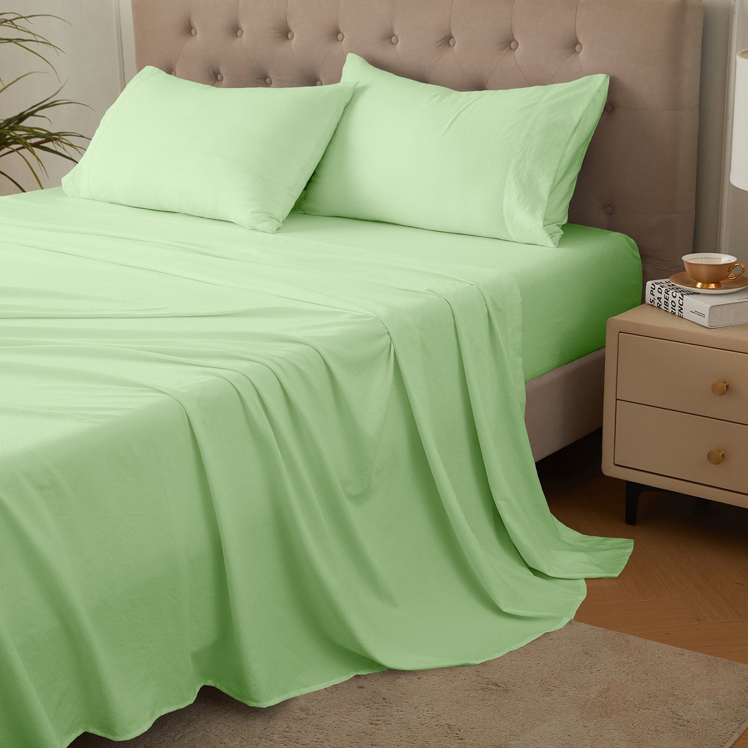 4-Piece Ultra-Soft Organic Softwash Cotton Bed Sheet Set TARHUS Sheet Set