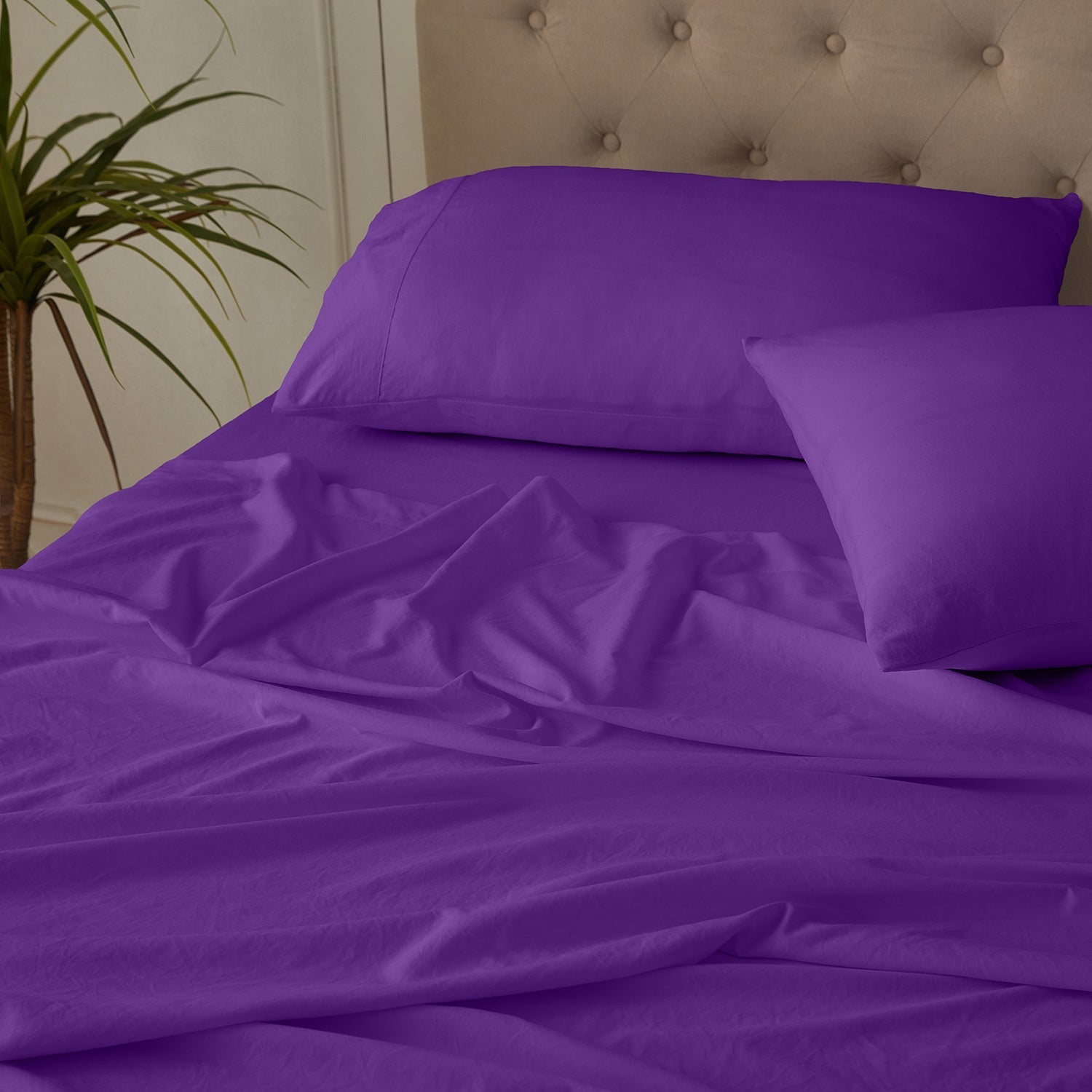 4-Piece Ultra-Soft Organic Softwash Cotton Bed Sheet Set TARHUS Sheet Set