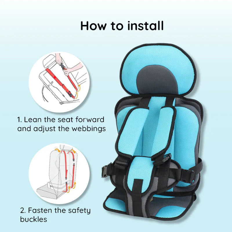 Ultra-Compact Travel Car Seat - Portable Toddler Booster with Enhanced Safety TARHUS Child Car Seat