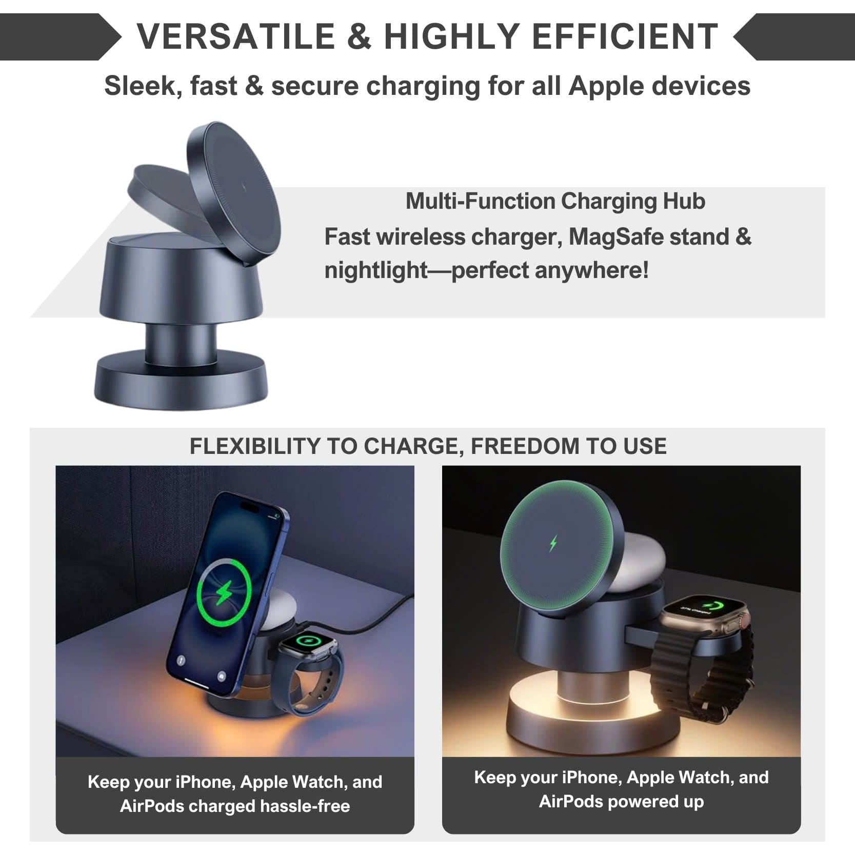 Alpohub™ MagDock Pro 4-in-1 Wireless Charging Station TARHUS