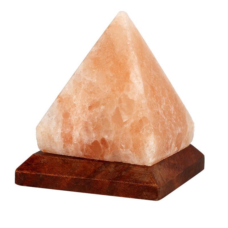 Himalayan Salt Crystal Pyramid Lamp – LED Night Light