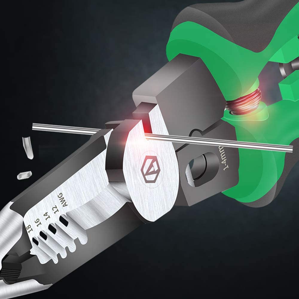 Professional Electrician’s 9-in-1 Cutting & Stripping Pliers – Multi-Tool