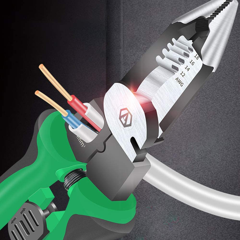 Professional Electrician’s 9-in-1 Cutting & Stripping Pliers – Multi-Tool