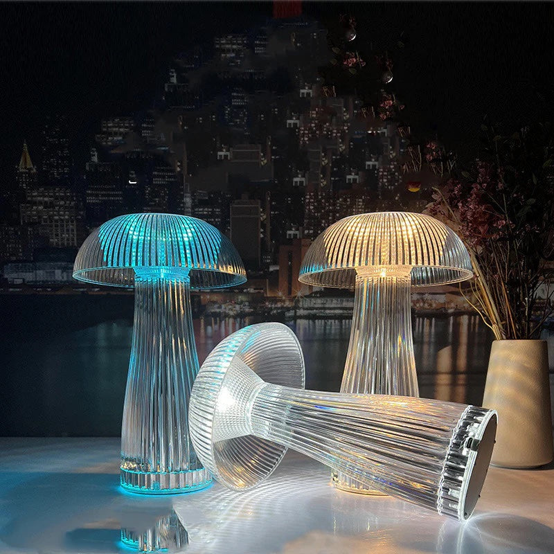 Crystal Mushroom Lamp – Elegant LED Night Light for Bedroom & Home Decor
