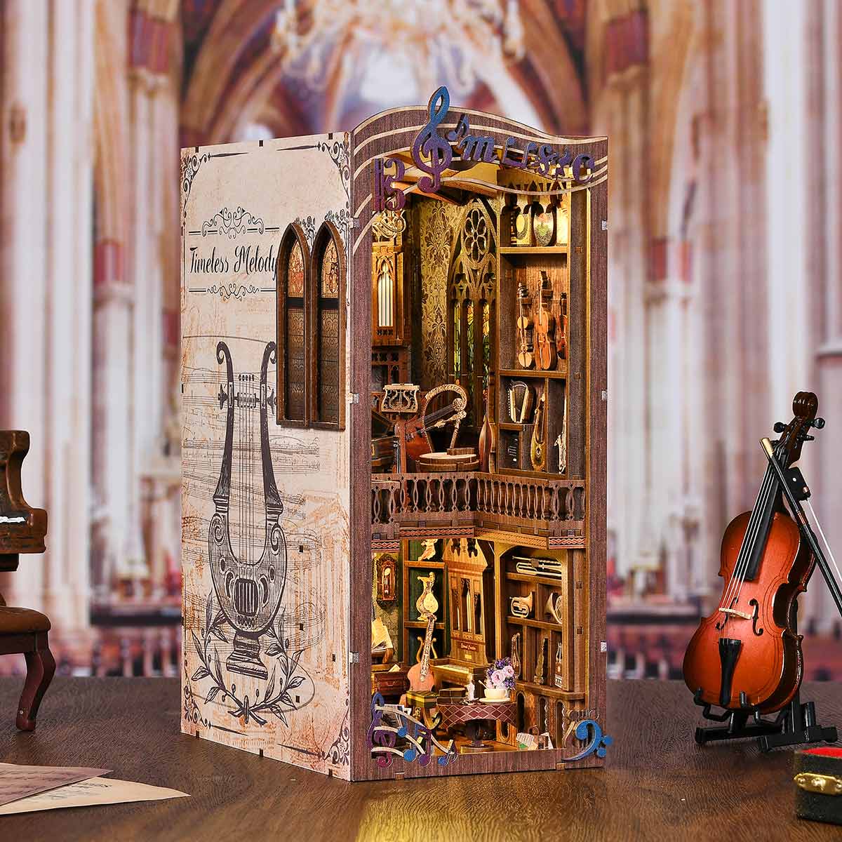 Timeless Melody DIY Wooden Book Nook Shelf Insert TARHUS