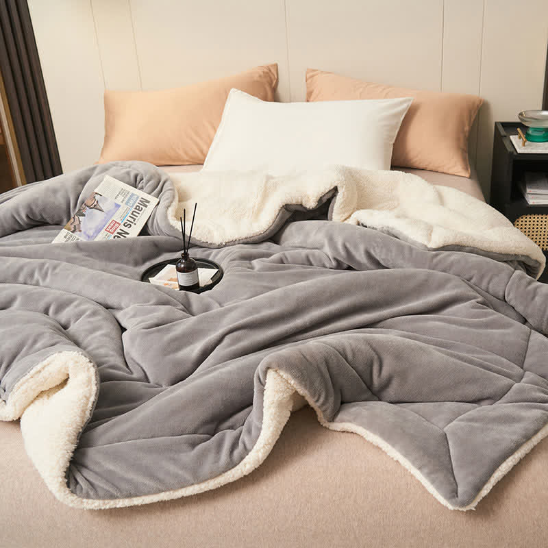 Luxury Double Velvet Throw Blanket – Ultra-Soft Solid Color Fleece Blanket for Sofa, Bed & Couch - TARHUS