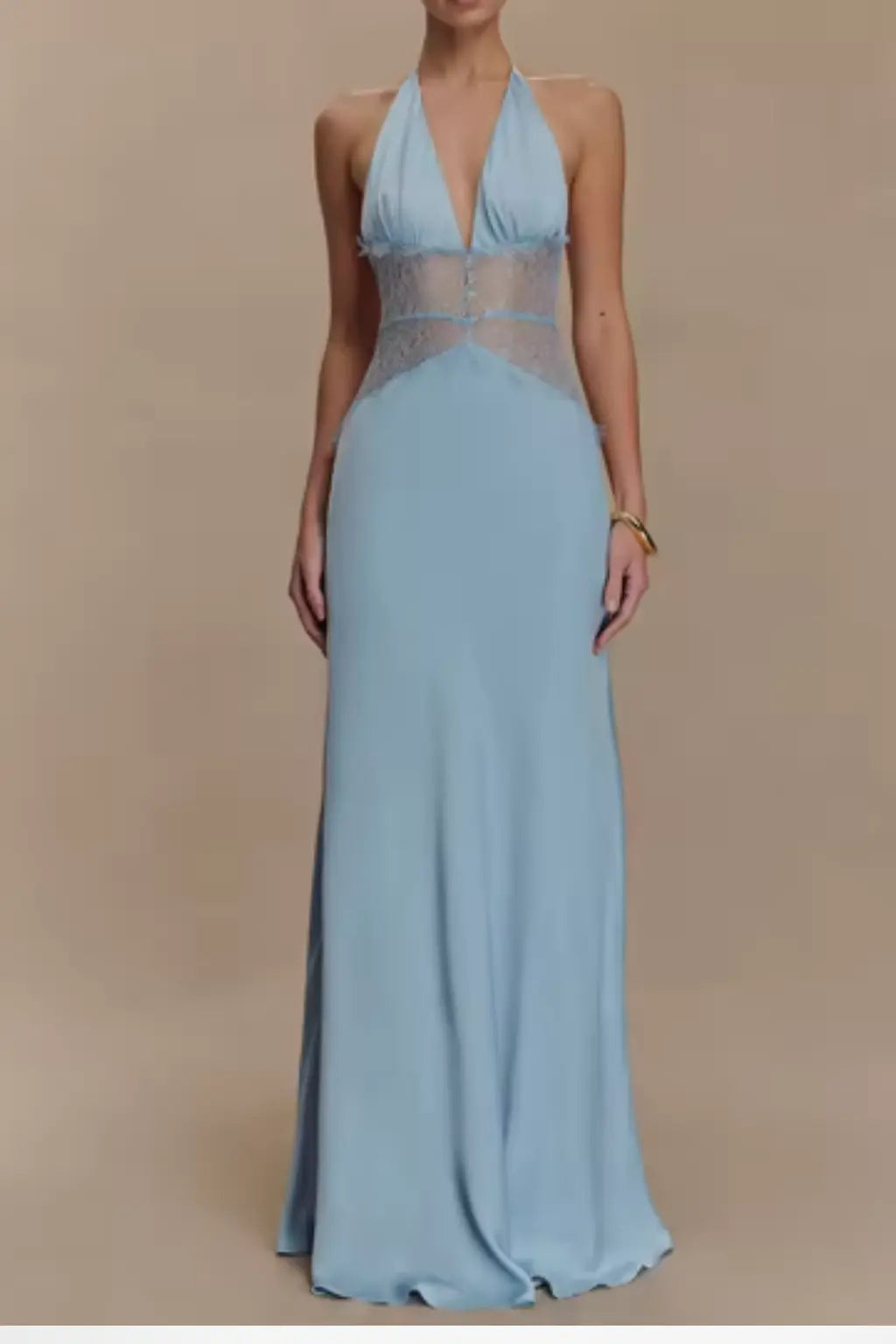 Imogen | Women Halter Neck Backless Maxi Wedding Guest Dress TARHUS  Dresses
