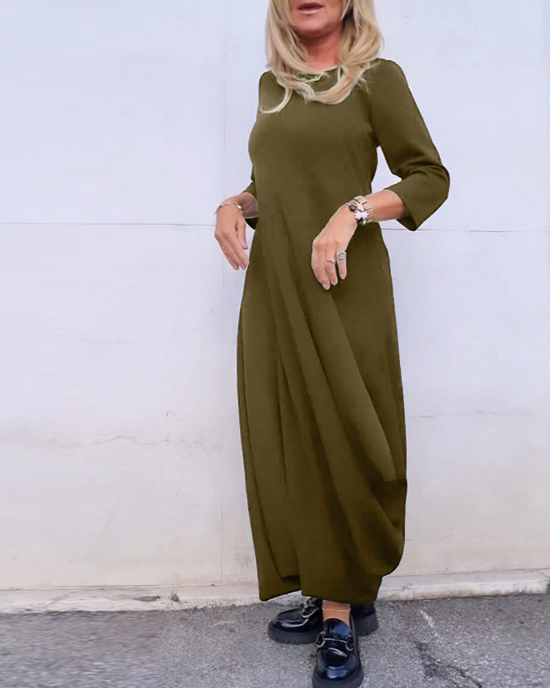 Maria - simple dress with solid pockets