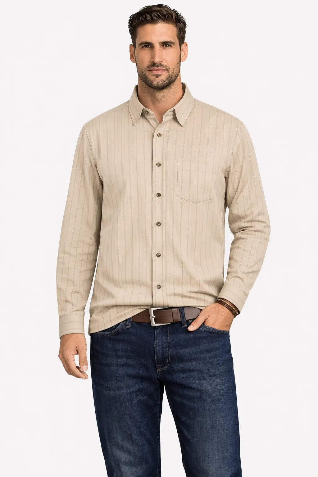 Rupert | Men Striped Long Sleeve Button Down Formal Shirt TARHUS  Shirts & Tops