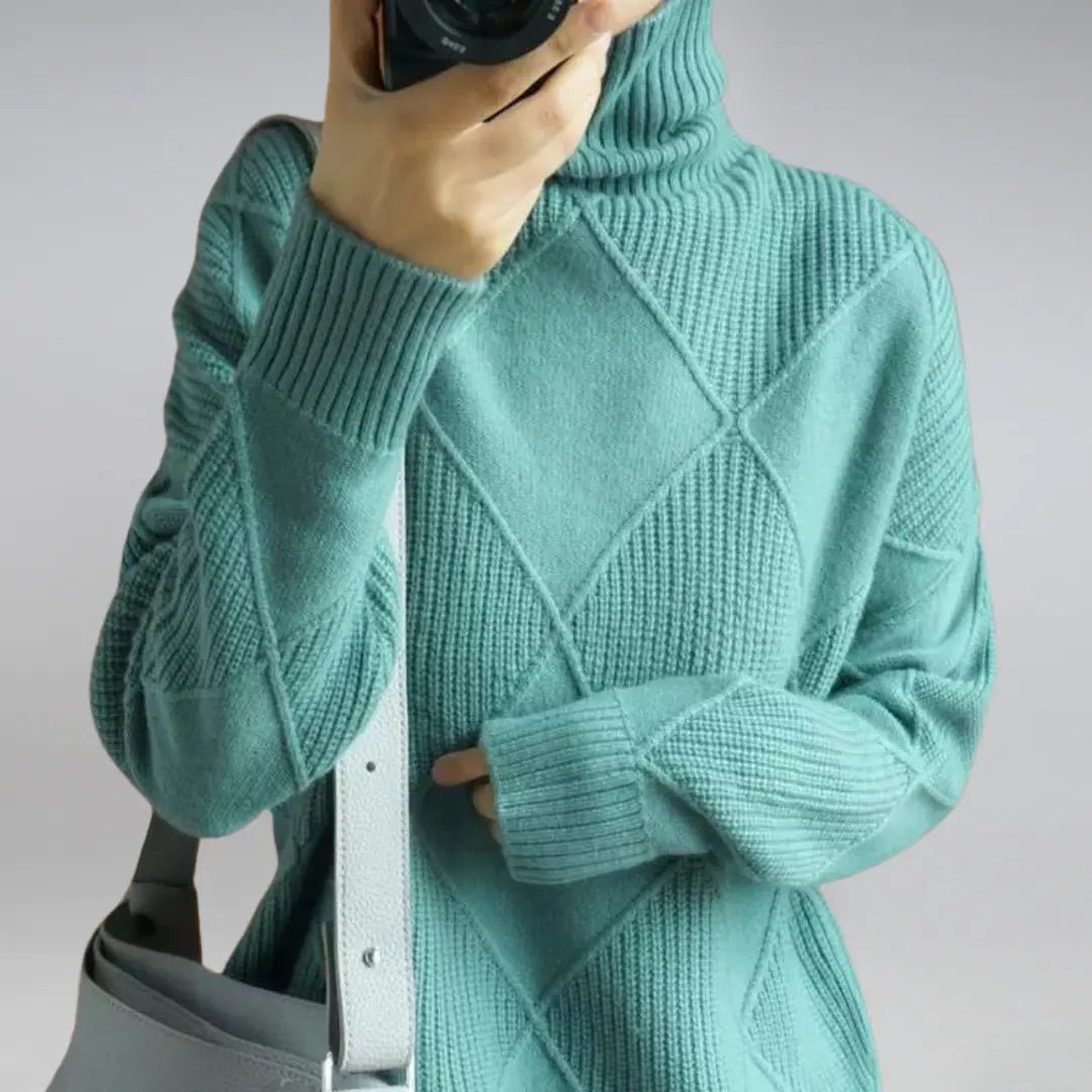 Diana - Cashmere Turtleneck Sweater - TARHUS